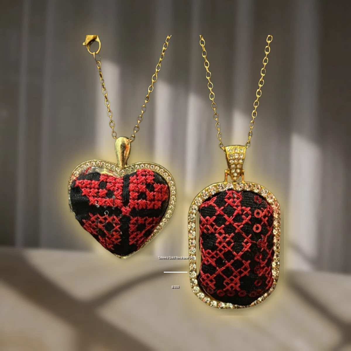 Tatreez Gold Necklace Set